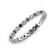 4 - Arria 2.00 mm Black and White Diamond Eternity Band 