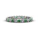 1 - Arria 2.40 mm Green Garnet and Diamond Eternity Band 