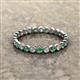 2 - Arria 2.40 mm Green Garnet and Diamond Eternity Band 