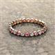 2 - Arria 2.40 mm Pink Tourmaline and Diamond Eternity Band 