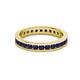 3 - Celina 2.40 mm Round Blue Sapphire Eternity Band 