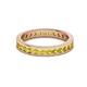 3 - Celina 2.40 mm Round Yellow Sapphire Eternity Band 