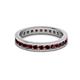 3 - Celina 2.40 mm Round Red Garnet Eternity Band 