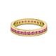 3 - Celina 2.40 mm Round Rhodolite Garnet Eternity Band 