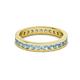 3 - Celina 2.40 mm Round Aquamarine Eternity Band 