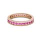 3 - Celina 2.40 mm Round Pink Sapphire Eternity Band 