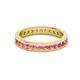 3 - Celina 2.40 mm Round Pink Tourmaline Eternity Band 