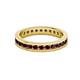 3 - Celina 2.40 mm Round Red Garnet Eternity Band 