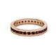 3 - Celina 2.40 mm Round Red Garnet Eternity Band 