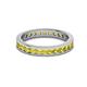 3 - Celina 2.40 mm Round Yellow Sapphire Eternity Band 