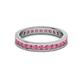3 - Celina 2.40 mm Round Rhodolite Garnet Eternity Band 