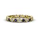 1 - Arria 2.70 mm Blue Sapphire and Diamond Eternity Band 