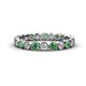 1 - Arria 2.70 mm Green Garnet and Diamond Eternity Band 
