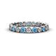 1 - Arria 2.70 mm Blue Topaz and Diamond Eternity Band 