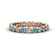 1 - Arria 2.70 mm Blue Topaz and Diamond Eternity Band 