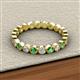 2 - Arria 2.70 mm Green Garnet and Diamond Eternity Band 