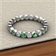 2 - Arria 2.70 mm Green Garnet and Diamond Eternity Band 