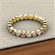 2 - Arria 2.70 mm Pink Tourmaline and Diamond Eternity Band 