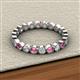 2 - Arria 2.70 mm Rhodolite Garnet and Diamond Eternity Band 