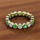 2 - Arria 3.00 mm Green Garnet and Diamond Eternity Band 