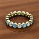 2 - Arria 3.00 mm Blue Topaz and Diamond Eternity Band 