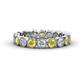 1 - Arria 3.00 mm Yellow and White Diamond Eternity Band 