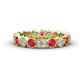 1 - Arria 3.00 mm Ruby and Diamond Eternity Band 