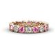 1 - Arria 3.00 mm Pink Sapphire and Diamond Eternity Band 