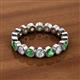 2 - Arria 3.00 mm Green Garnet and Diamond Eternity Band 