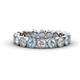 1 - Arria 3.00 mm Aquamarine and Diamond Eternity Band 