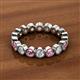 2 - Arria 3.00 mm Pink Tourmaline and Diamond Eternity Band 