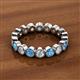 2 - Arria 3.00 mm Blue Topaz and Diamond Eternity Band 