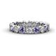 1 - Arria 3.00 mm Iolite and Diamond Eternity Band 
