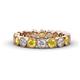 1 - Arria 3.00 mm Yellow Sapphire and Diamond Eternity Band 