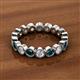 2 - Arria 3.00 mm London Blue Topaz and Diamond Eternity Band 
