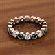 2 - Arria 3.00 mm London Blue Topaz and Diamond Eternity Band 