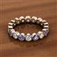 2 - Arria 3.00 mm Iolite and Diamond Eternity Band 