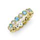 3 - Arria 3.00 mm Blue Topaz and Diamond Eternity Band 