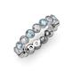 3 - Arria 3.00 mm Aquamarine and Diamond Eternity Band 