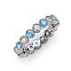 3 - Arria 3.00 mm Blue Topaz and Diamond Eternity Band 