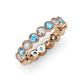 3 - Arria 3.00 mm Blue Topaz and Diamond Eternity Band 