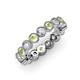 3 - Arria 3.00 mm Peridot and Diamond Eternity Band 