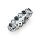3 - Arria 3.00 mm London Blue Topaz and Diamond Eternity Band 