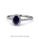 1 - Marnie Desire Oval Cut Blue Sapphire and Diamond Halo Engagement Ring 