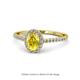 1 - Marnie Desire Oval Cut Yellow Sapphire and Diamond Halo Engagement Ring 