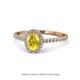 1 - Marnie Desire Oval Cut Yellow Sapphire and Diamond Halo Engagement Ring 
