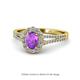 1 - Raisa Desire Amethyst and Diamond Halo Engagement Ring 