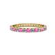 1 - Audrey 2.70 mm Pink Sapphire and Diamond U Prong Eternity Band 