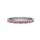 1 - Audrey 2.70 mm Pink Tourmaline and Diamond U Prong Eternity Band 