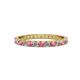 1 - Audrey 2.70 mm Pink Tourmaline and Diamond U Prong Eternity Band 